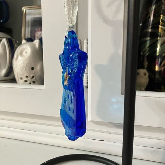 Vintage Hallmark Ornament Blue Glass Ángel 2000 - Picture 2 of 9